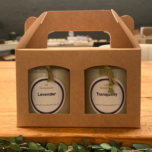 Scented Soy Wax Candle Gift Box (x2 19cl Candles)